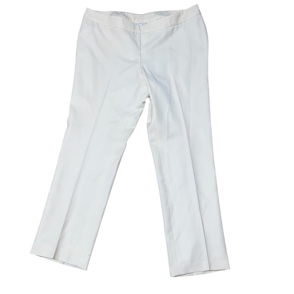 Akris Punto Cream Slim Leg Mid Rise Trouser Dress Pants Women’s Size 12